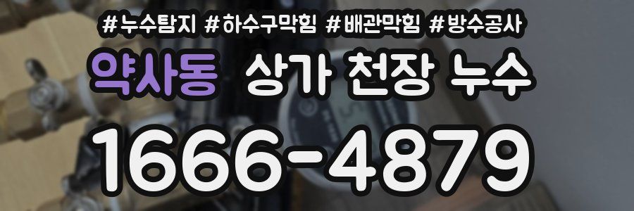 약사동 상가 천장 누수