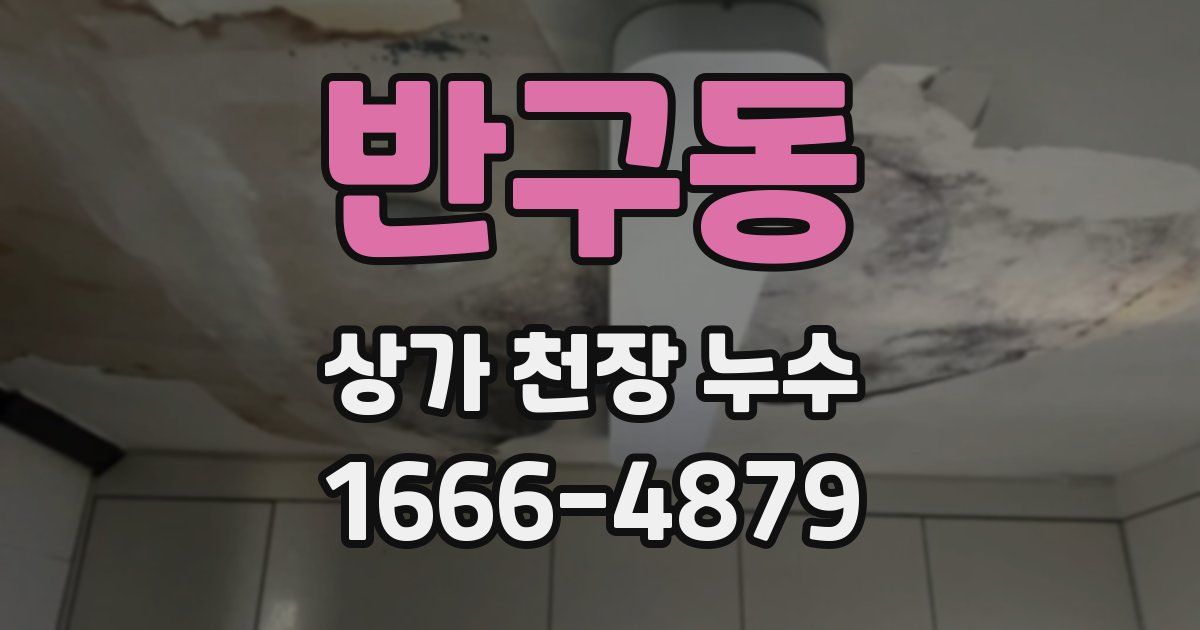 반구동 상가 천장 누수