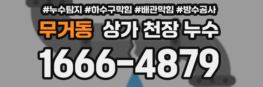 무거동 상가 천장 누수