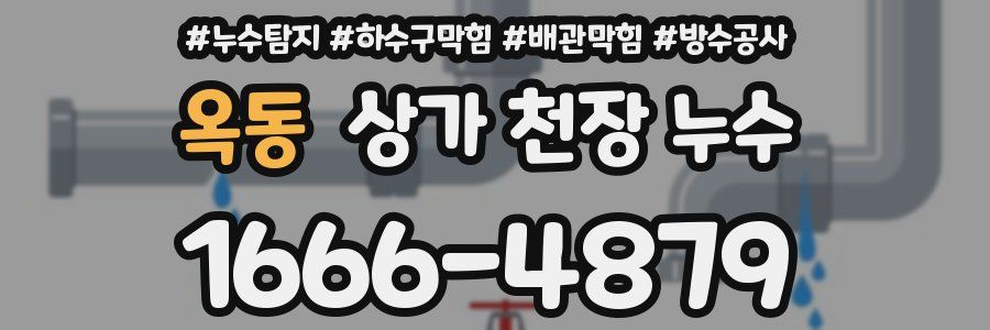 옥동 상가 천장 누수