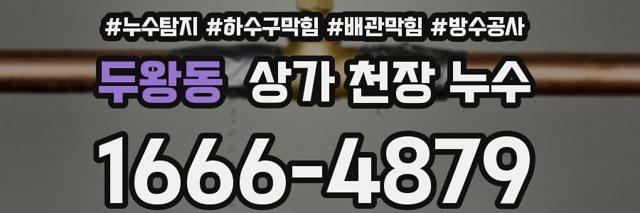 두왕동 상가 천장 누수