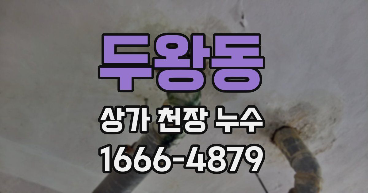 두왕동 상가 천장 누수