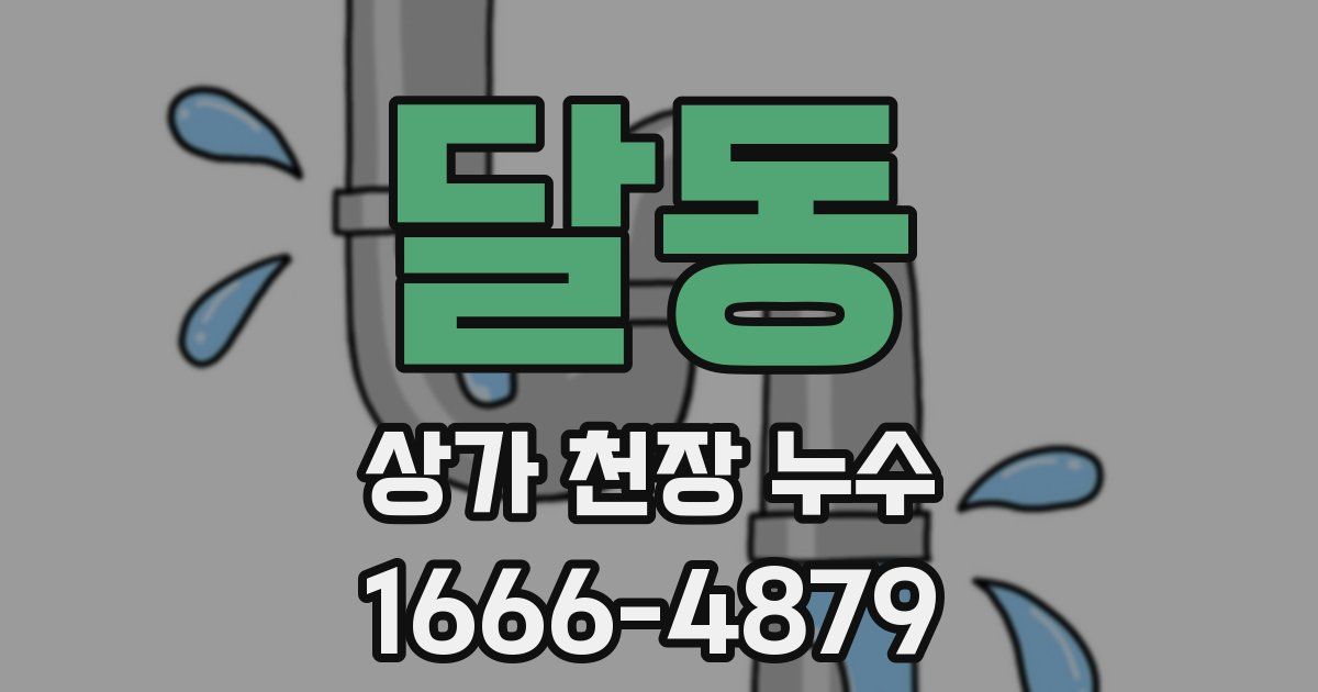 달동 상가 천장 누수