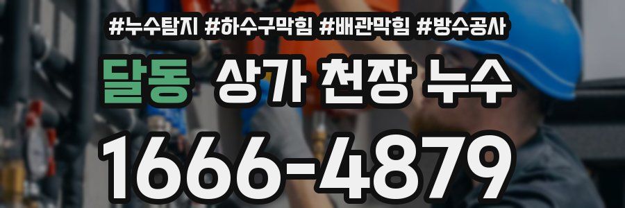 달동 상가 천장 누수