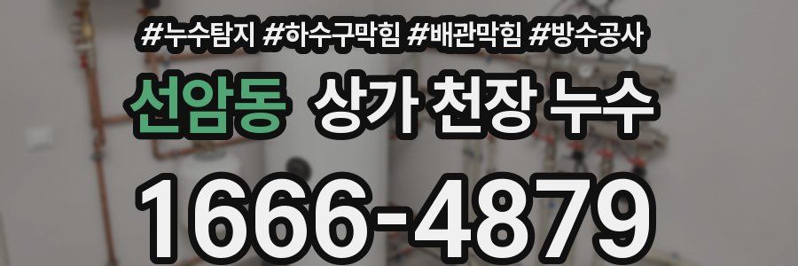 선암동 상가 천장 누수