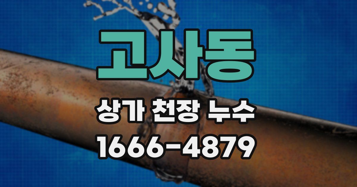 고사동 상가 천장 누수