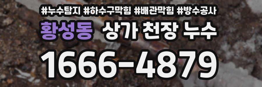 황성동 상가 천장 누수