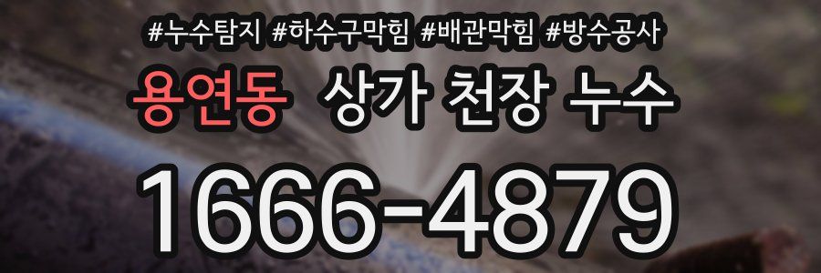 용연동 상가 천장 누수