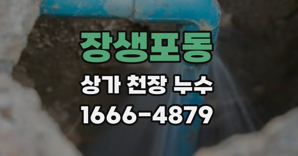 장생포동 상가 천장 누수