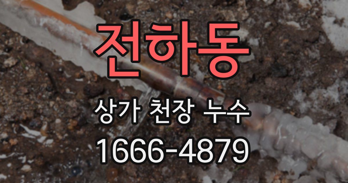 전하동 상가 천장 누수