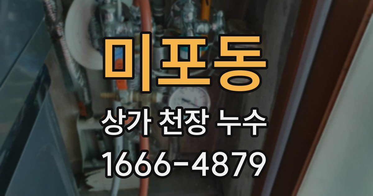 미포동 상가 천장 누수