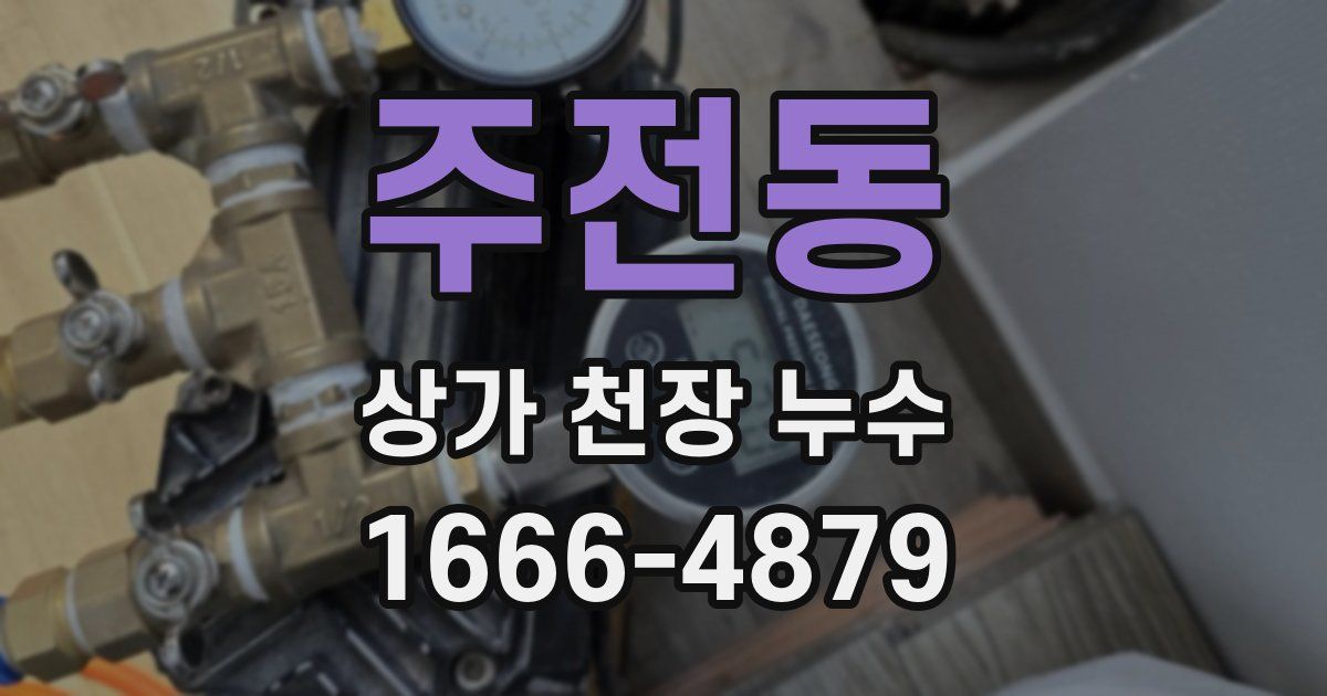 주전동 상가 천장 누수