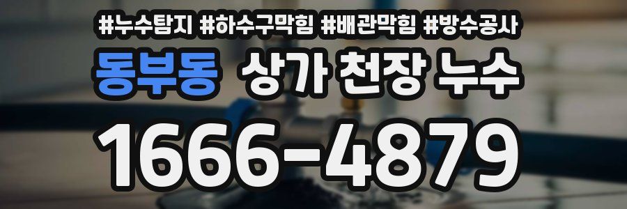 동부동 상가 천장 누수