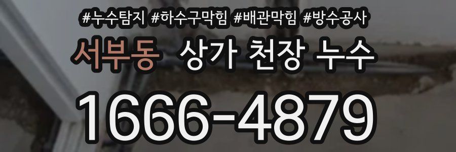 서부동 상가 천장 누수