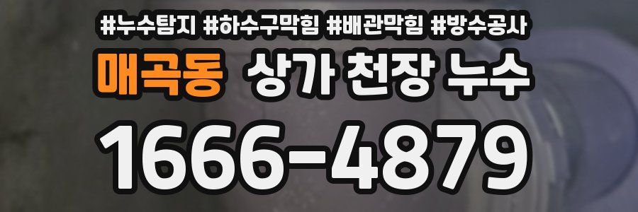 매곡동 상가 천장 누수