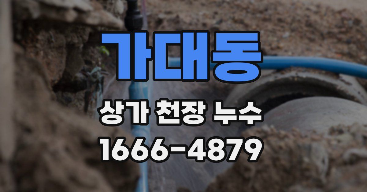가대동 상가 천장 누수