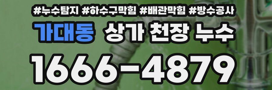 가대동 상가 천장 누수