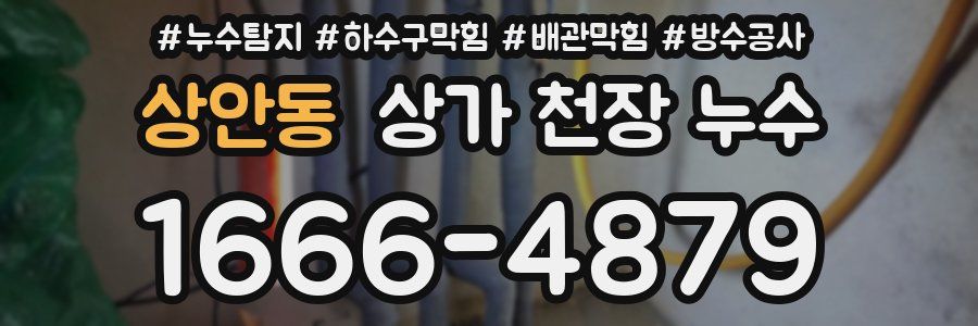 상안동 상가 천장 누수