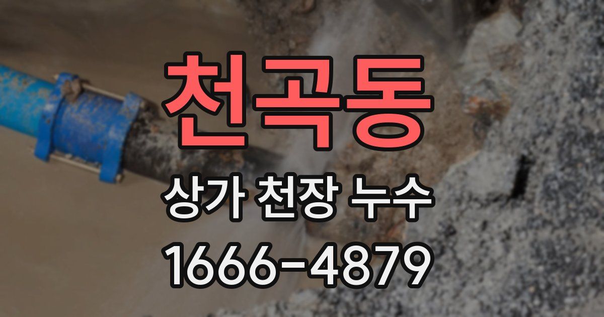 천곡동 상가 천장 누수
