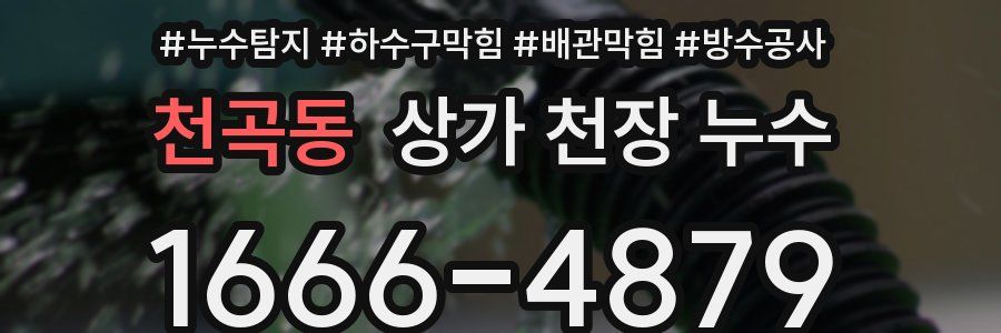 천곡동 상가 천장 누수