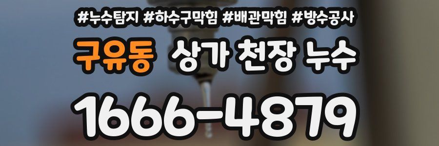 구유동 상가 천장 누수