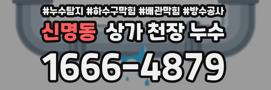 신명동 상가 천장 누수
