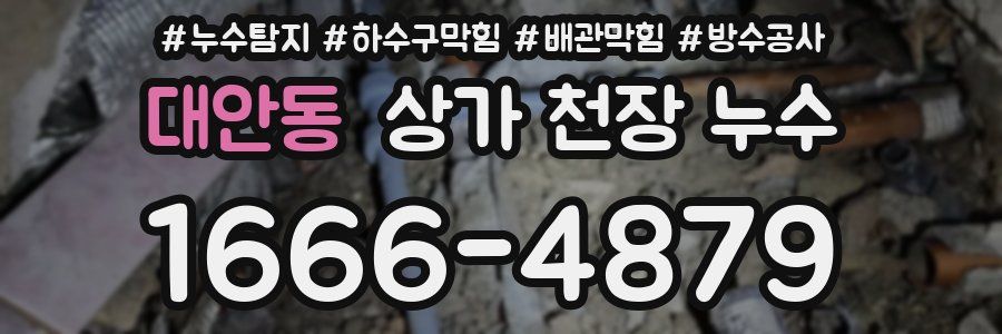 대안동 상가 천장 누수