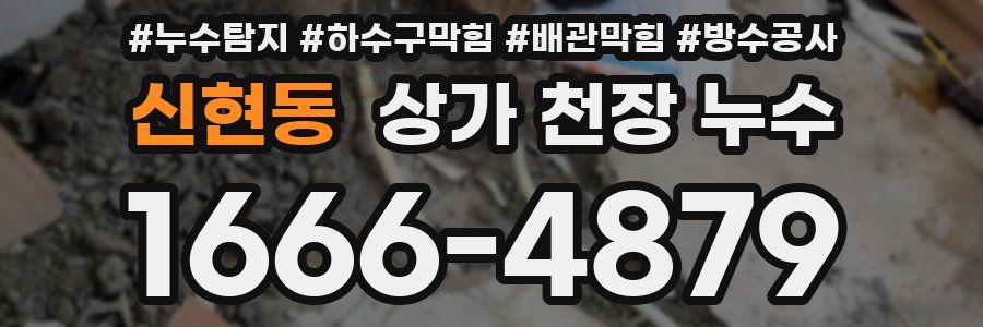 신현동 상가 천장 누수