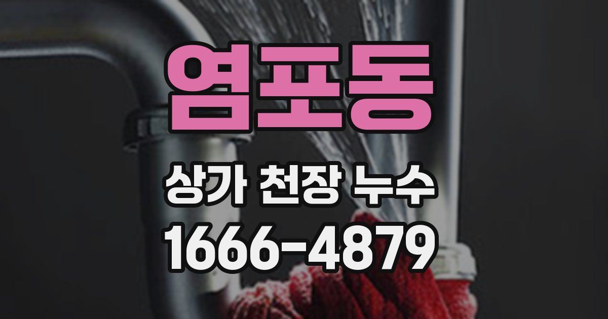 염포동 상가 천장 누수