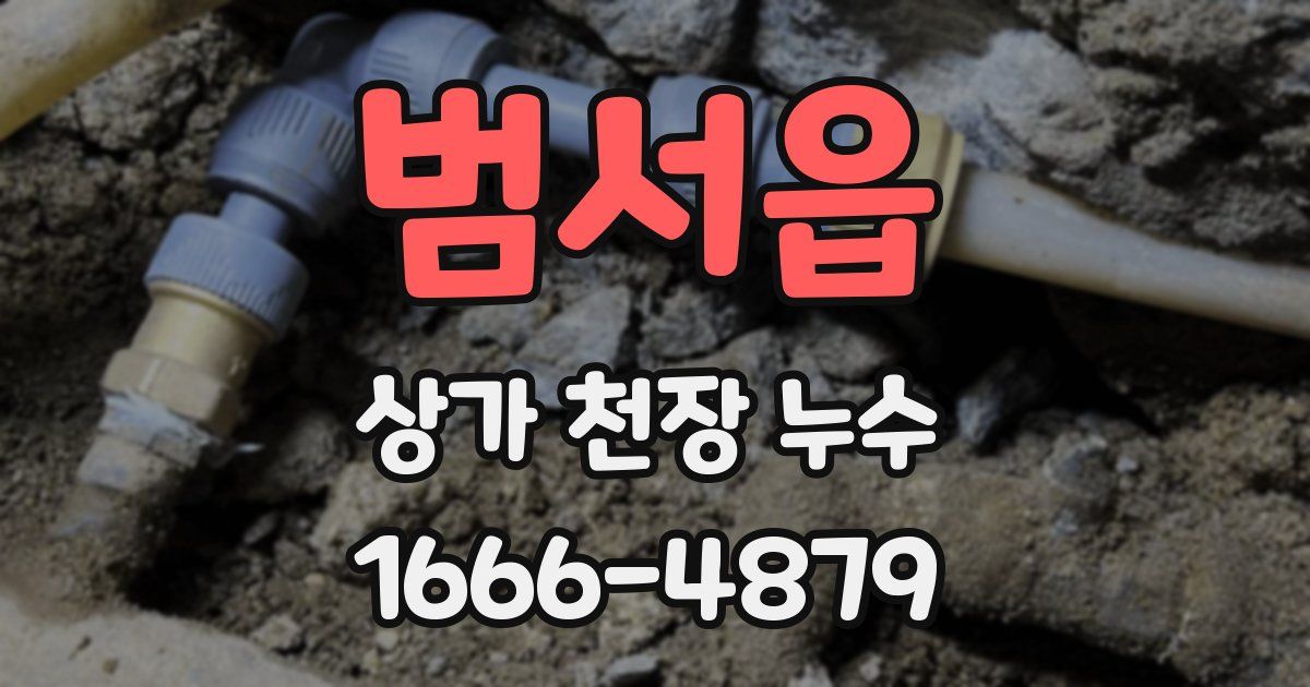 범서읍 상가 천장 누수