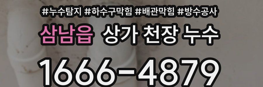 삼남읍 상가 천장 누수