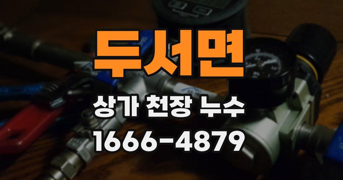 두서면 상가 천장 누수