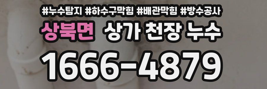 상북면 상가 천장 누수