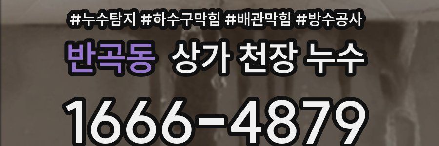 반곡동 상가 천장 누수