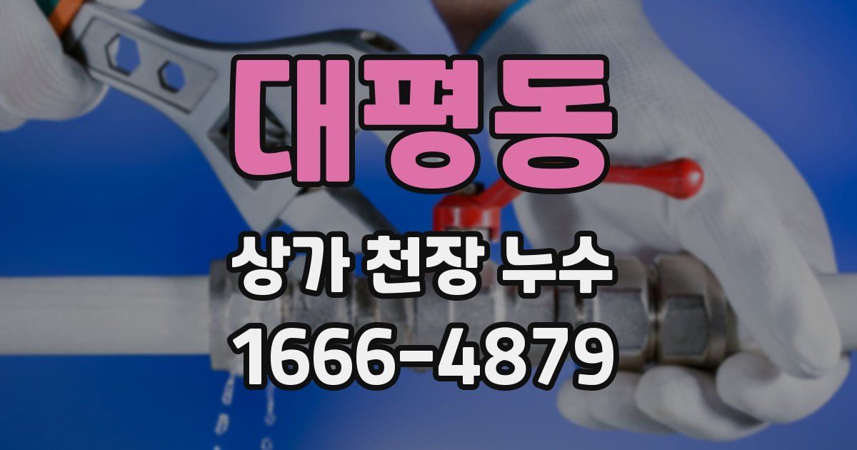 대평동 상가 천장 누수