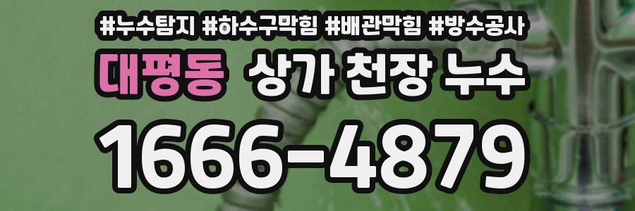 대평동 상가 천장 누수