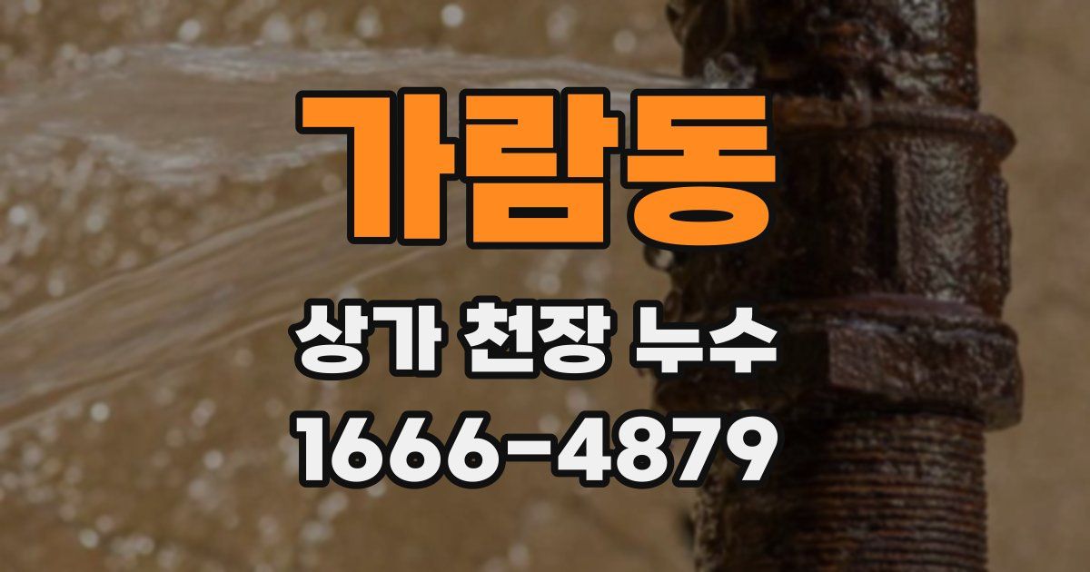 가람동 상가 천장 누수
