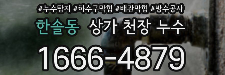 한솔동 상가 천장 누수