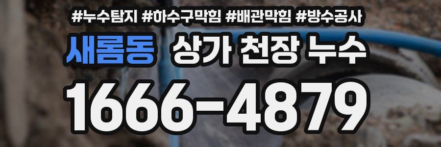 새롬동 상가 천장 누수