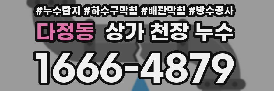 다정동 상가 천장 누수