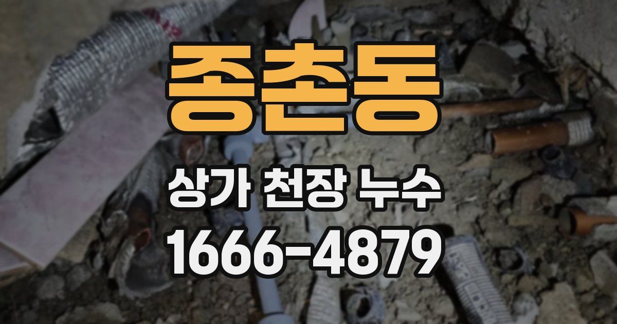 종촌동 상가 천장 누수