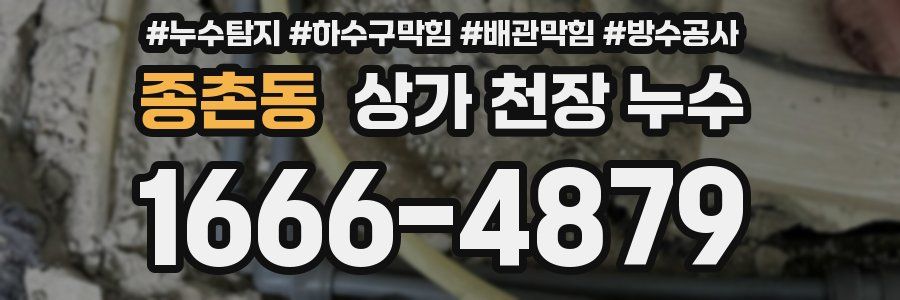 종촌동 상가 천장 누수