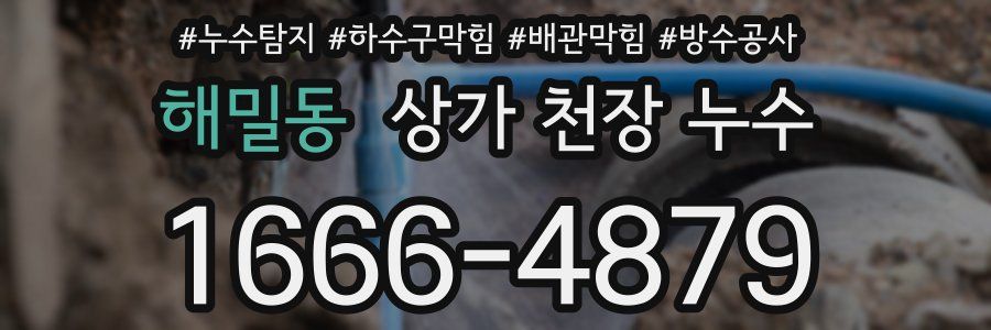 해밀동 상가 천장 누수