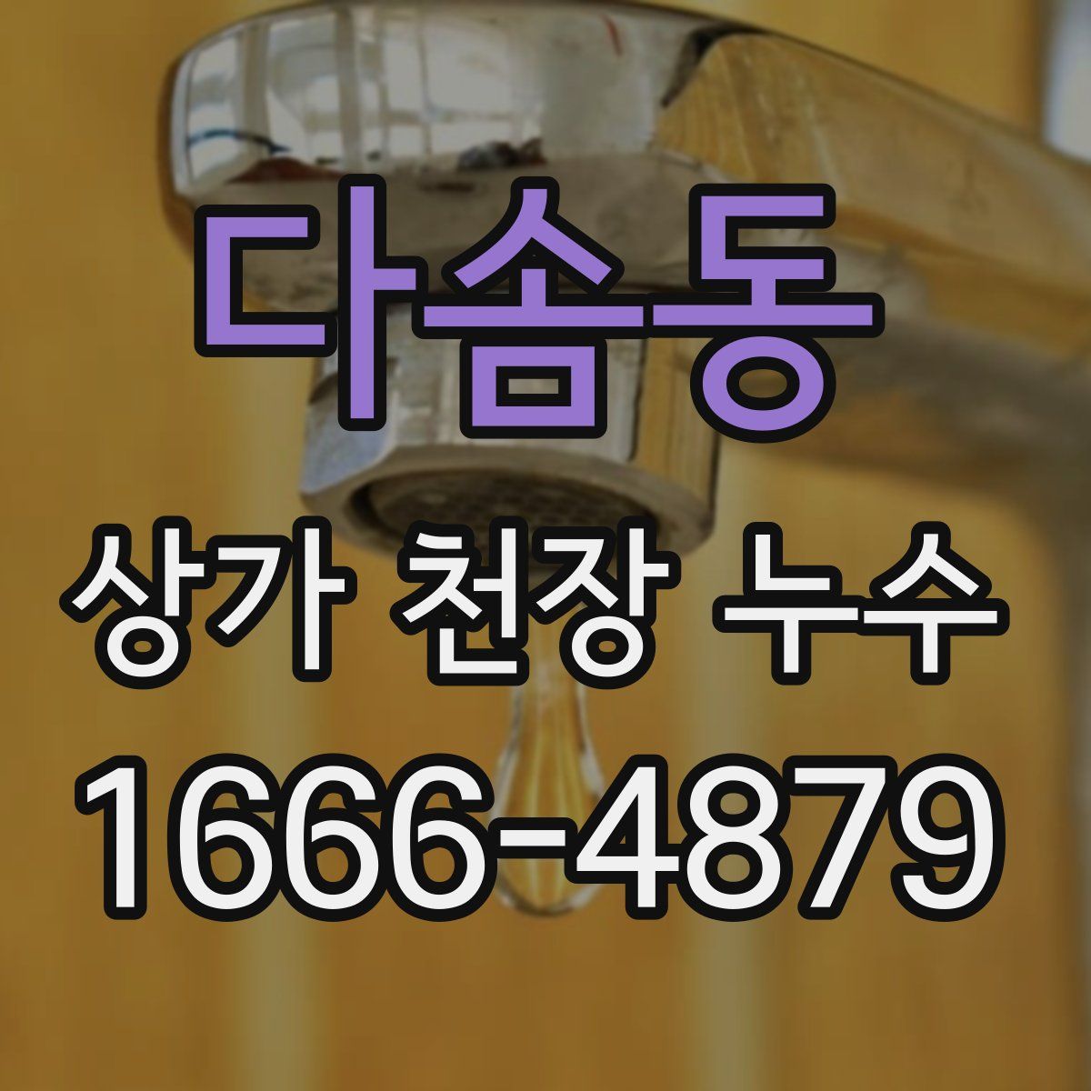 다솜동 상가 천장 누수