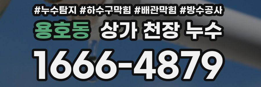 용호동 상가 천장 누수