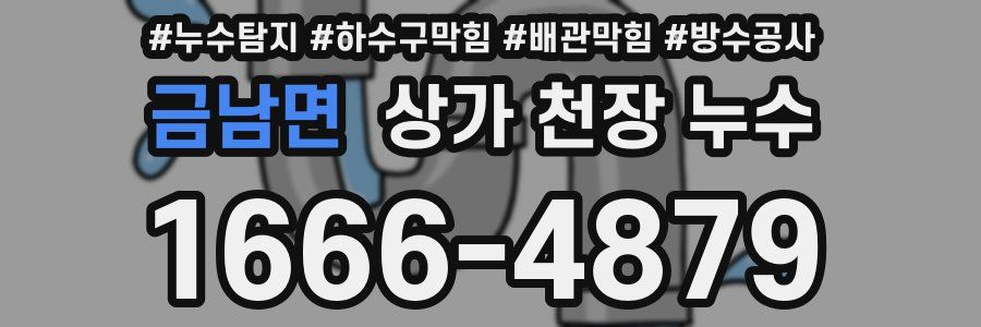 금남면 상가 천장 누수