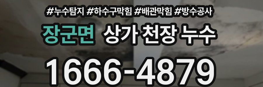 장군면 상가 천장 누수
