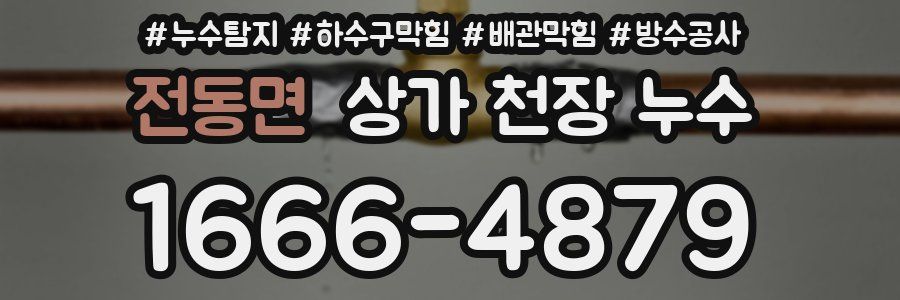 전동면 상가 천장 누수