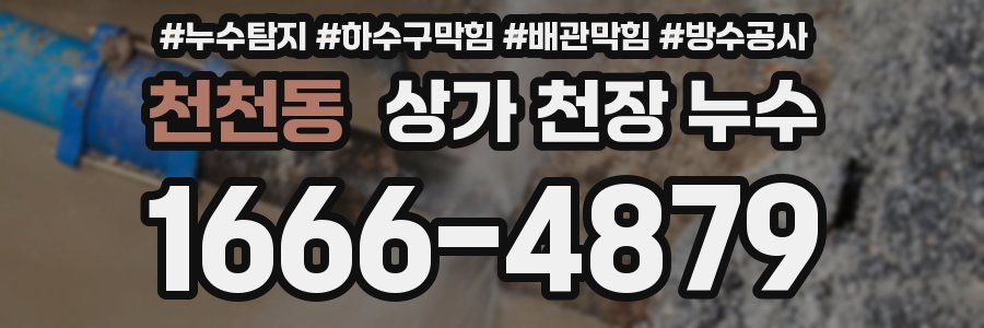 천천동 상가 천장 누수