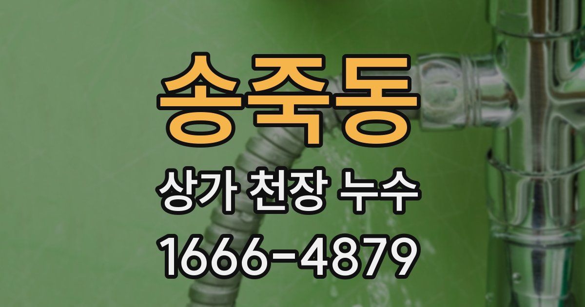 송죽동 상가 천장 누수
